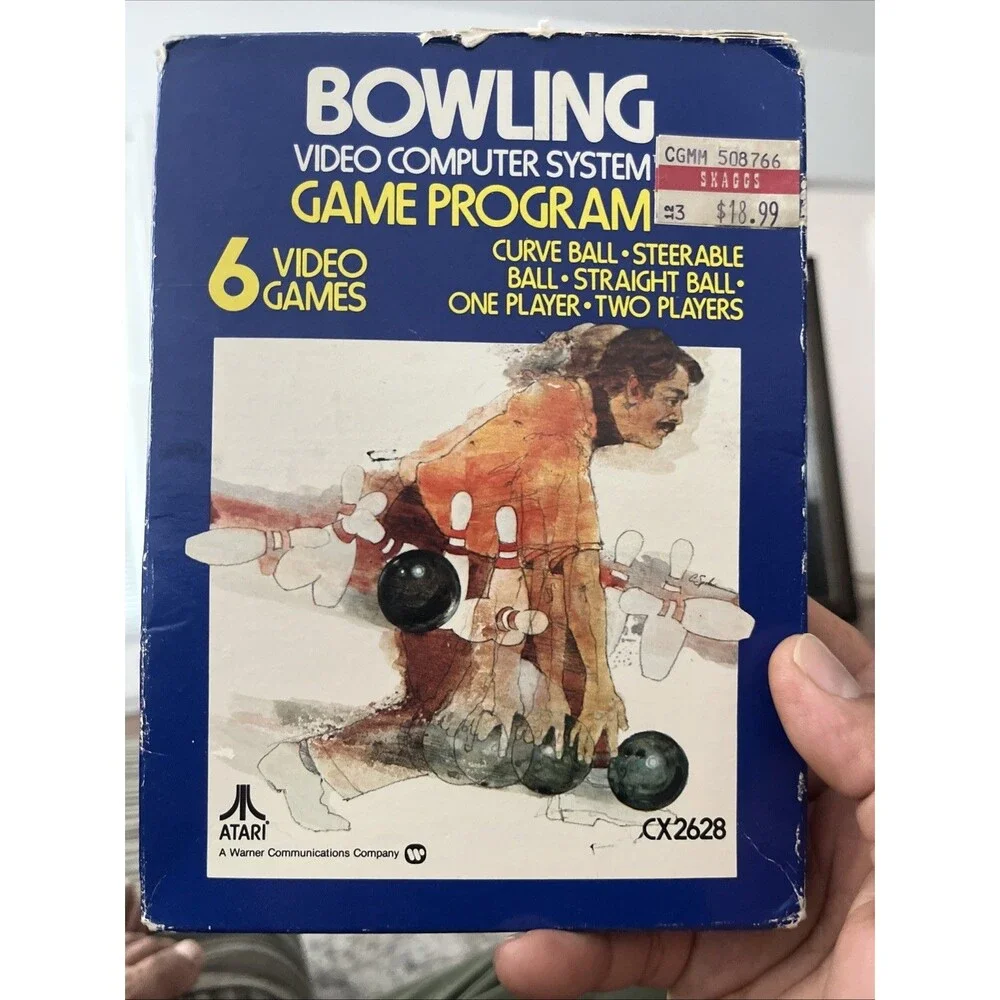 Vintage Bowling Atari 2600 1978 NEW SEALED BOX Video Game Cartridge CX2628 NOS